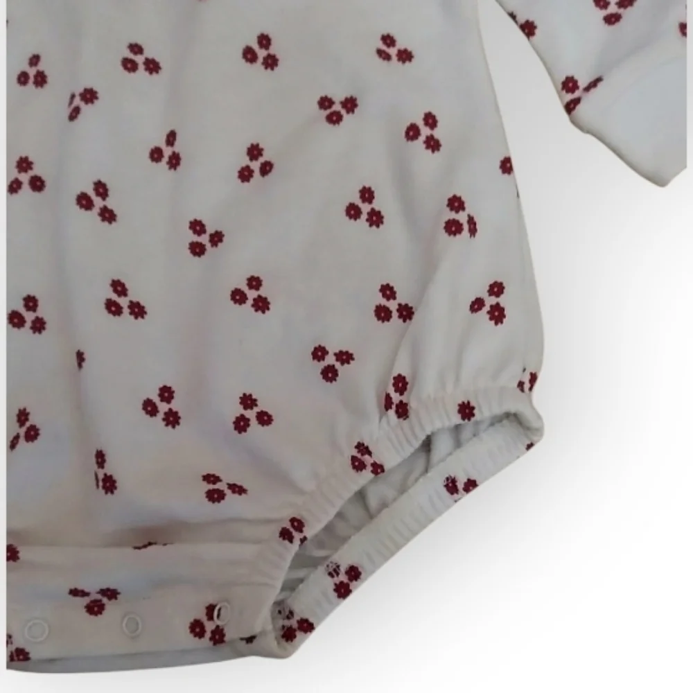 NWT Girls Okie Dokie LS Red Floral Baby Outfit ~18M